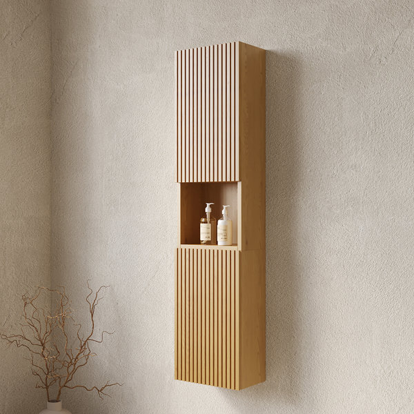 Hokku Designs 59" Tall Bathroom Wall Mounted Cabinet, Narrow Storage ...